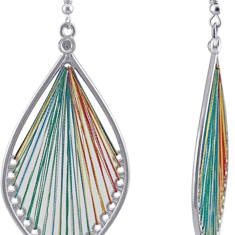 Earrings for Women Colorful Layered Leaf Earrings Bohemian Dangle Drop Tassel Si